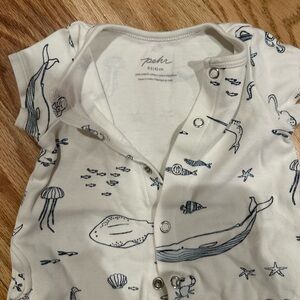 Pehr life aquatic short sleeve romper